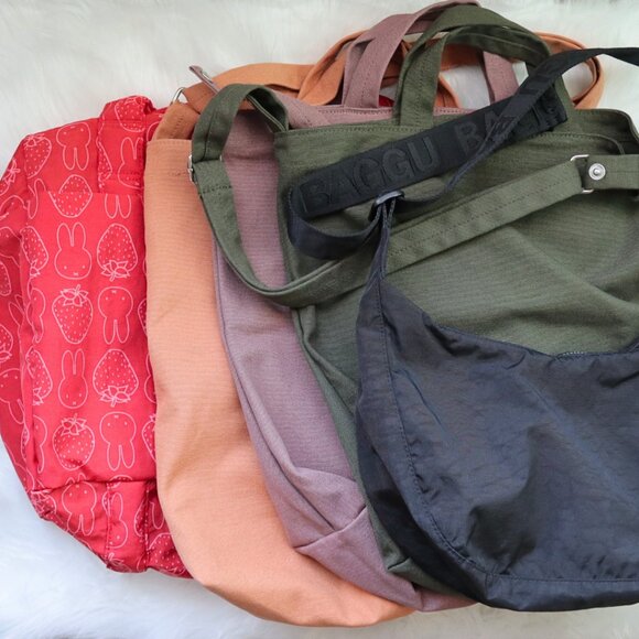 Baggu Miffy Small Cloud Carry On, Duck Bags, & Medium Crescent bag Bundle - Picture 1 of 12